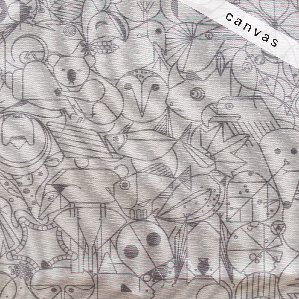 Charley Harper End Papers Basic Canvas Fog