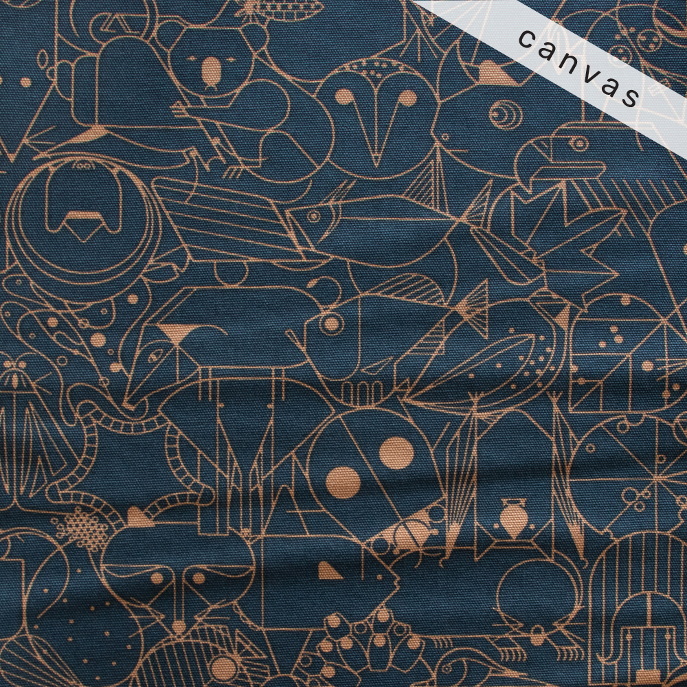 Charley Harper End Papers Basic Canvas Dusk
