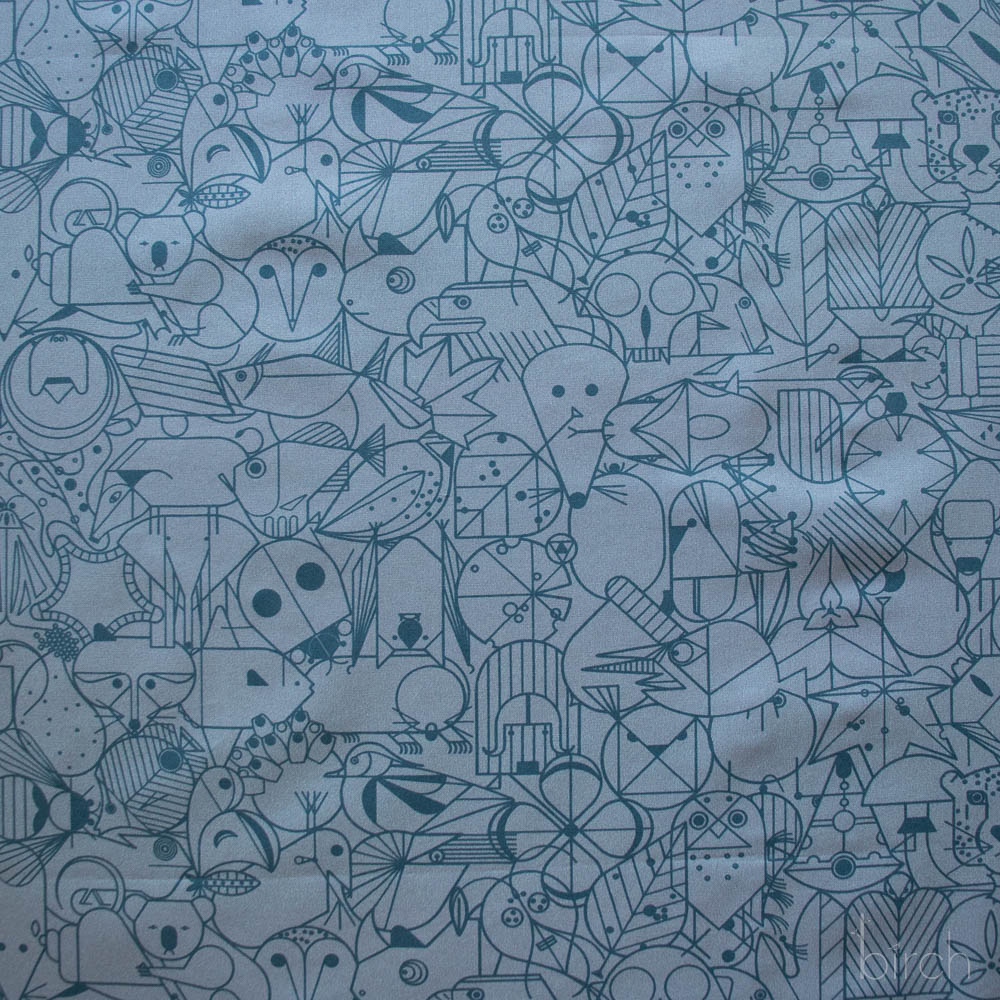 End Papers Denim, Charley Harper End Papers Basics from Birch Organic Fabrics
