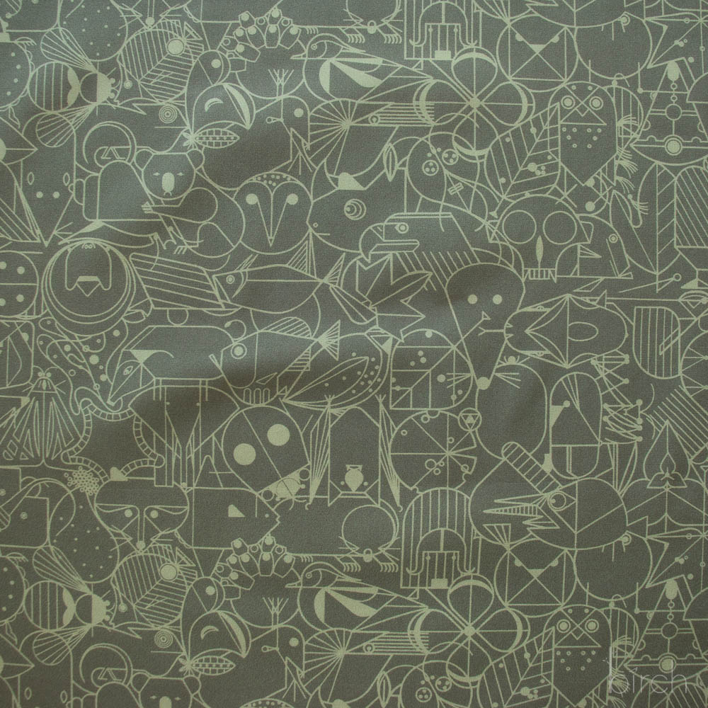 End Papers Jade, Charley Harper End Papers Basics from Birch Organic Fabrics