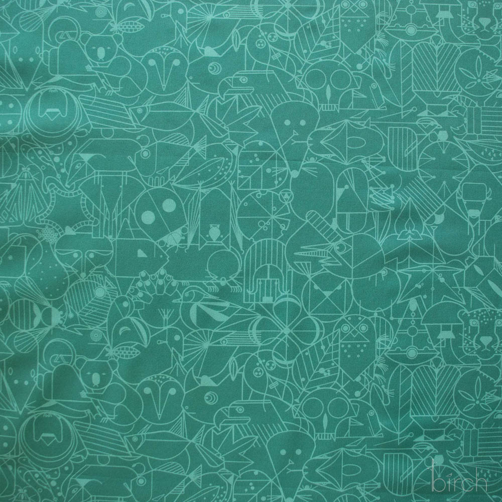 End Papers Lagoon, Charley Harper End Papers Basics from Birch Organic Fabrics