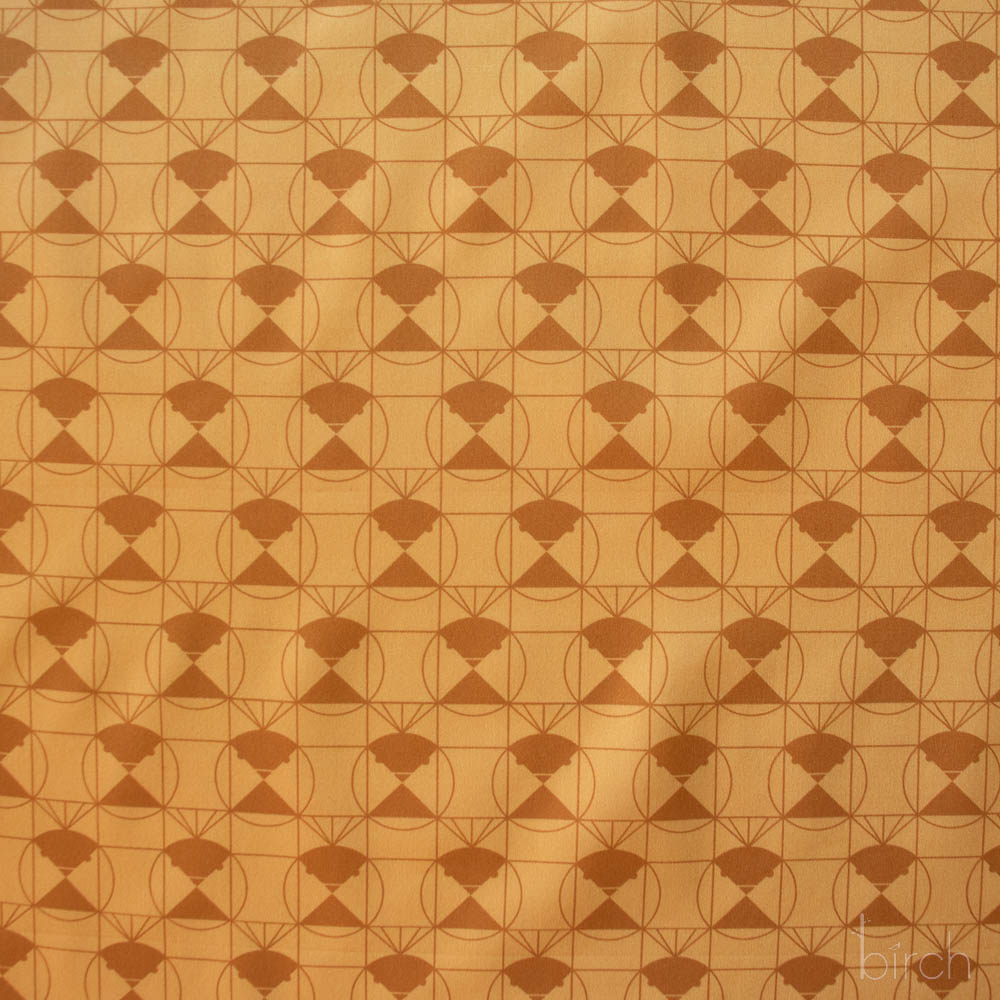 Chickadee End Papers Toffee, Charley Harper End Papers Basics from Birch Organic Fabrics