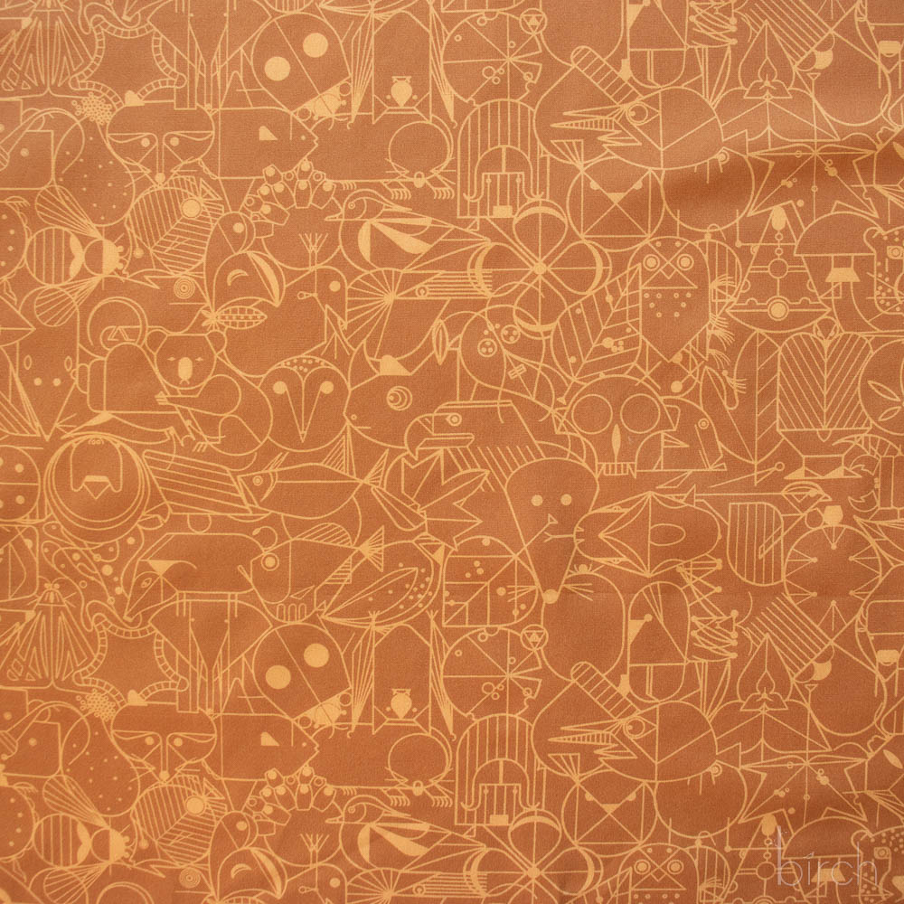 End Papers Toffee, Charley Harper End Papers Basics from Birch Organic Fabrics