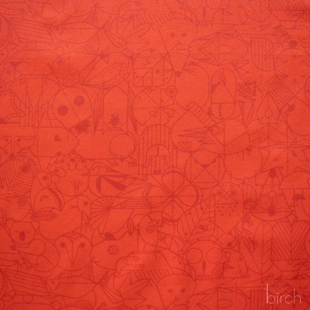 End Papers Cardinal, Charley Harper End Papers Basics from Birch Organic Fabrics