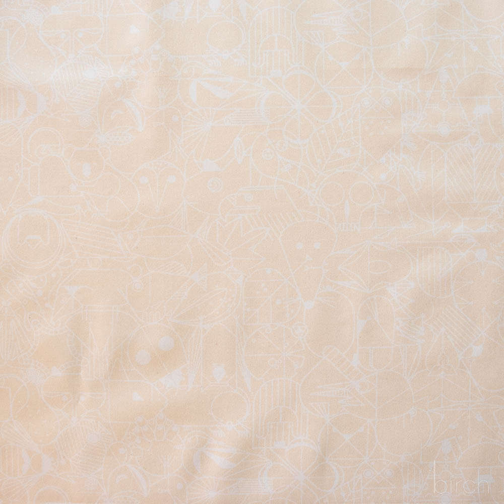 End Papers Cream, Charley Harper End Papers Basics from Birch Organic Fabrics