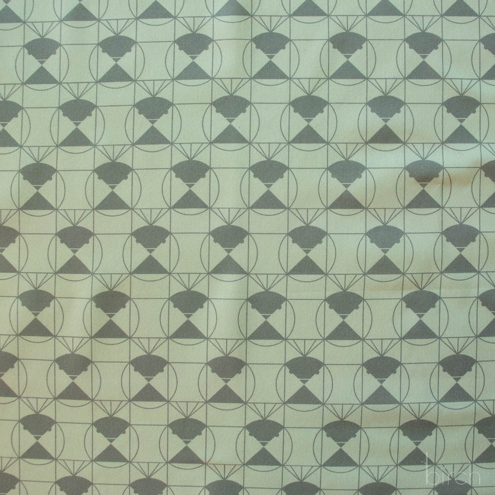Chickadee End Papers Jade, Charley Harper End Papers Basics from Birch Organic Fabrics